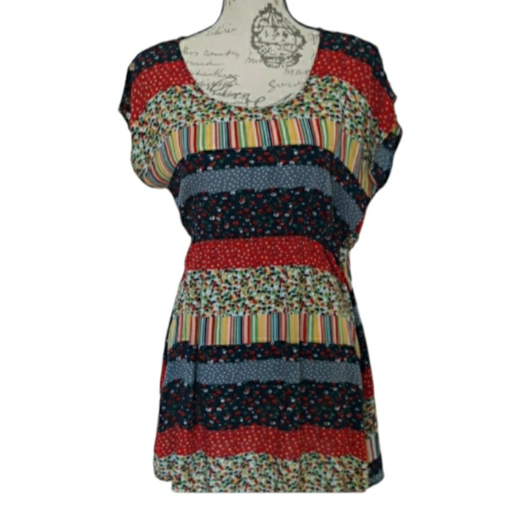 Blue Bird Large Multi Colored long Shirt
